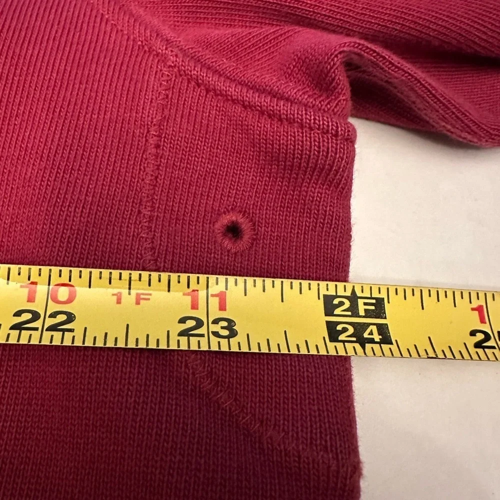 2022 J.Crew Men's Oarsmen Retro Maroon 1/4 Zip Rugby Sweatshirt‎ Size Large Tall
